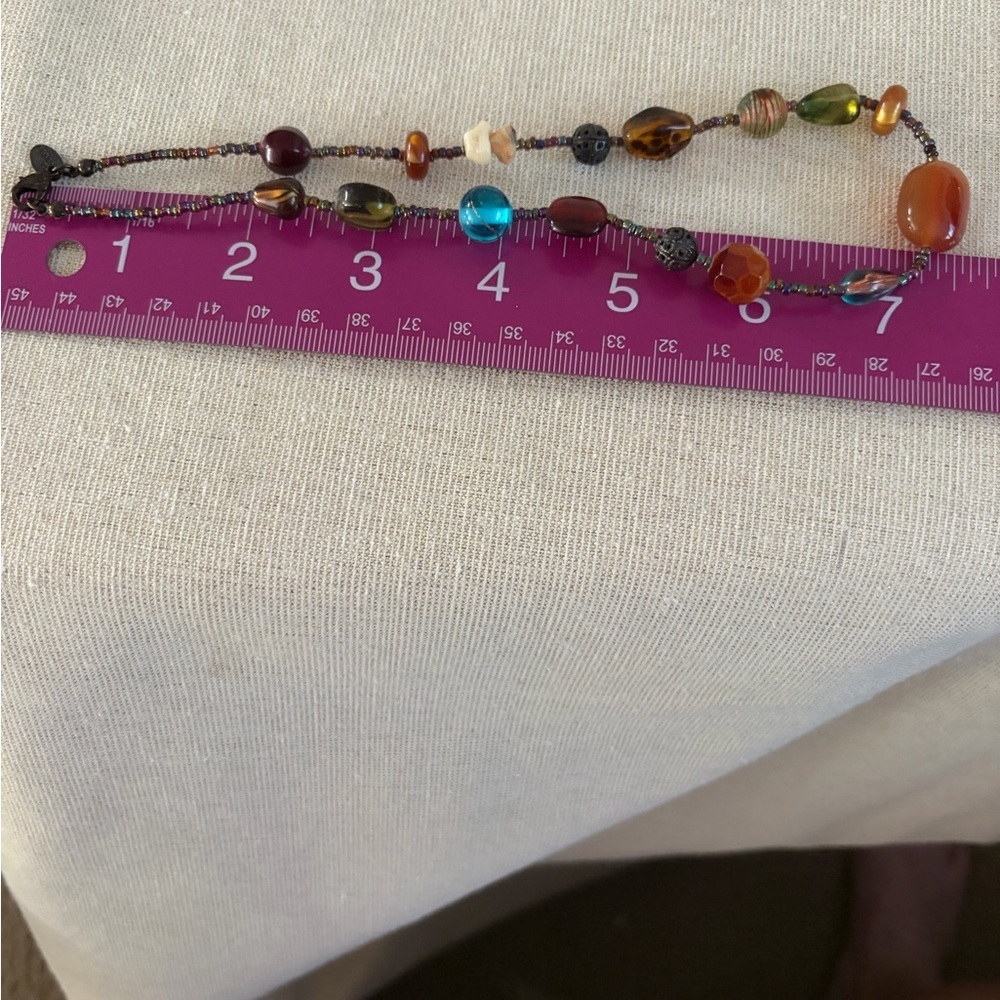 Lia Sophia Multicolor Beaded Women’s Necklace with Orange Accent - Picture 4 of 4